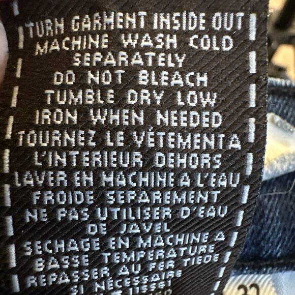 7 For All Mankind Jeans Size 32x35 Womens Blue Stretch Pant High Waist Bootcut - Picture 12 of 13